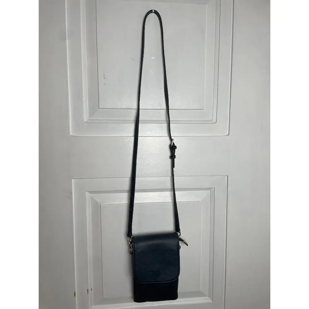 BOSTANTEN Leather Small Crossbody Bag Midnight Blue Wallet Cell‎ Phone Bag